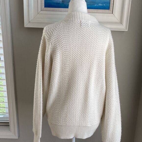 Vintage Orlon Campus Cream Cardigan Knit Pocket Sweater - Picture 7 of 15